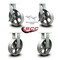 Service Caster 12 Inch Heavy Duty Semi Steel Cast Iron Caster Swivel Lock/Brake 2 Rigid, 2PK SCC-KP92S1230-SSR-SLB-BSL-2-R-2 - alternate 7